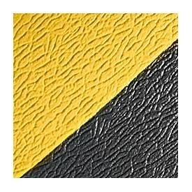 Anti-Ermüdungsmatte PVC mit Hammerschlagoptik, Höhe 9 mm 900 x 1500 mm, schwarz/gelb