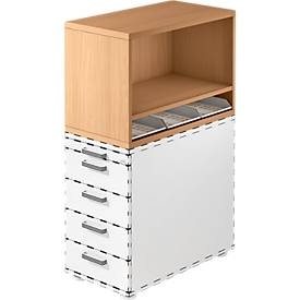RENATUS - Containeraufsatz HxBxT 530 x 428 x 800 mm Buche-Dekor