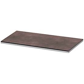 Abdeckplatte TEQSTYLE, Kanten 2-farbig, B 800 mm, Quarzit
