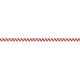 Absperrband, Polyethylen-Folie, 100 m x 80 mm, rot/weiß schraffiert, 1 Rolle