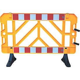 Absperrgitter aus PP, Füsse PVC, gelb