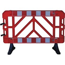 Absperrgitter aus PP, Füsse PVC, rot