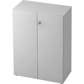 office akktiv ANNY - Aktenschrank Flügeltüren, 2 Fachböden lichtgrau / lichtgrau