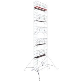 Krause 772107 FahrGerüst Aluminium Rollgerüst fahrbar Arbeitshöhe (max.): 12.40 m Silber 327 kg
