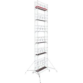Krause 772114 FahrGerüst Aluminium Rollgerüst fahrbar Arbeitshöhe (max.): 13.40 m Silber 364.5 kg