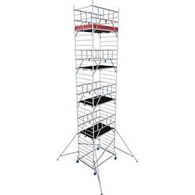 Krause 945174 FahrGerüst Aluminium Rollgerüst fahrbar Arbeitshöhe (max.): 10.30 m Silber 287.60 kg