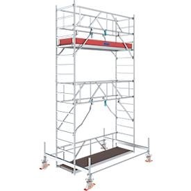 Krause 774026 FahrGerüst Aluminium Rollgerüst fahrbar Arbeitshöhe (max.): 5.50 m Silber 170 kg