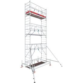 Krause 774040 FahrGerüst Aluminium Rollgerüst fahrbar Arbeitshöhe (max.): 7.50 m Silber 229 kg