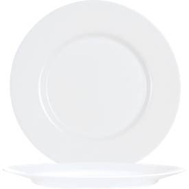Arcoroc Everyday Uni Flacher Teller 26,5 cm, Blanc, gehärtetes Glas, spülmaschinen- & mikrowellengeeignet, 6 St