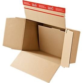Blitzbodenkarton, DIN A4, doppelter Boden, Selbstklebeverschluss, braun, 10 Stück