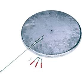 Bodenronde für Kegel-Standascher aus feuerverzinktem Stahlblech Gewicht 3 kg