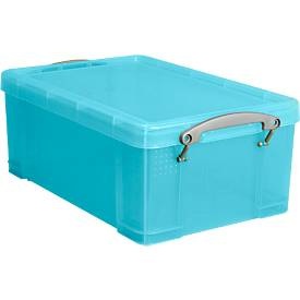 Box, Kunststoff, transparent aqua, 9 l