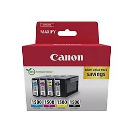 Canon PGI-1500 BK/C/M/Y Multipack - 4er-Pack - Schwarz, Gelb, Cyan, Magenta - original - Tintenbehälter - für MAXIFY iB4050, iB4150, MB5150, MB5155, MB5350, MB5450