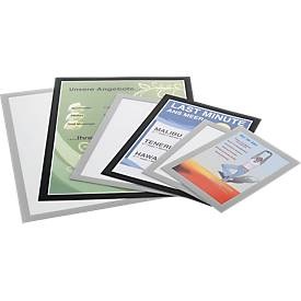 DURABLE DURAFRAME® Info-Rahmen selbstklebend, magnetisch für DIN A5, Rahmen silber, VE 10 Stk