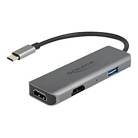 DeLOCK USB Type-C zu Dual HDMI Adapter mit 4K 60 Hz und USB Port