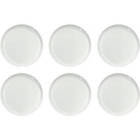 Dessertteller Solea flach, Ø 190 mm, uni, weiß, Porzellan, 6 Stück