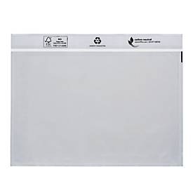 Dokumententasche Novafix, selbstklebend, Format C5, transparent neutral, LDPE, 250 Stück