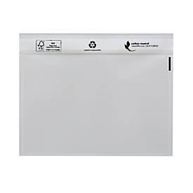 Dokumententasche Novafix, selbstklebend, Format C6, transparent neutral, LDPE, 250 Stück