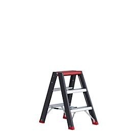 Altrex Sicherheits-Stehleiter beidseitig begehbar 2 x 3 Stufen