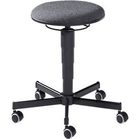 Drehhocker 9468, mit Rollen, Stoff, anthrazit