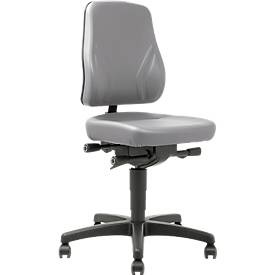 Drehstuhl All-In-One Trend 9633, mit Rollen, Kunstleder, Skai grau
