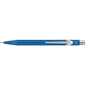 Druckbleistift CARAN D'ACHE 844 Colormat-X, 0,7 mm, Aluminium, Metallclip, Minenresevoir, Slimpack, blau