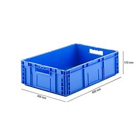 Euro Box Serie MF 6170, aus PP, Inhalt 30,8 L, Durchfassgriff, blau