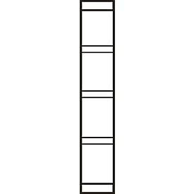 Endseite, für Stahlregal PROGRESS 2000, H 1900 x T 600 mm, schwarz