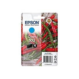 Epson 503 Singlepack - 3.3 ml - Cyan - original - Blister mit RF- / aktustischem Alarmsignal - Tintenpatrone