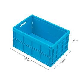 Faltbox aus Polypropylen Inhalt 40 l, ohne Deckel blau