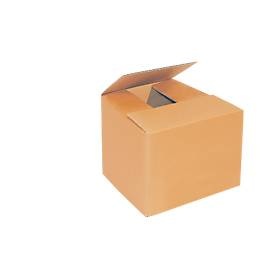 Wellpapp-Faltkartons, 1-wellig, 155 x 110 x 135 mm, braun