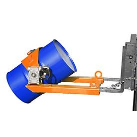 Fasskipper für Stapler- und Kranbetrieb, mit Handkurbel lackiert gelborange
