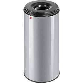 Papierkorb 50 l Hailo ProfiLine safe XL Silber Flammlöschende Deckelkonstruktion 1 St.