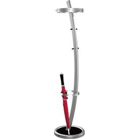 Garderobe Arc, ø 380 mm x H 1750 mm, inklusive Schirmhalter, mit Steinfuß