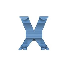 Garderobenhaken WGX, B 145 x T 157 x H 175 mm, Feinstruktur, recyceltes Aluminium, blau