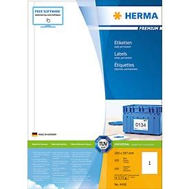 HERMA Etiketten Premium A4 weiss 200x297 mm Papier 100 St.