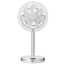 Kamome Office Standventilator, mit Fernbedienung, Ø 230 mm, Höhe 575 mm, 12,5 W, Luftstrom bis 17 m, weiß/silber