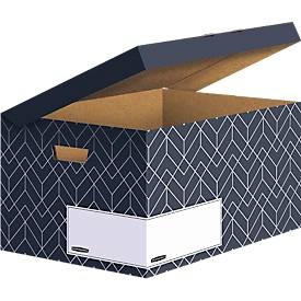 Bankers Box Archivbox Flip Top Urban Midnight Blau 5 Stück