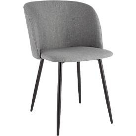 Konferenzstuhl, 2er-Set, B 570 x T 540 x H 810 mm, gepolstert, Gestell schwarz, Stoffbezug petrol