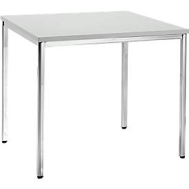 Konferenztisch, 800 x 800 mm, lichtgrau