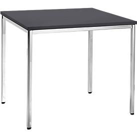 Konferenztisch, 800 x 800 mm, schwarz