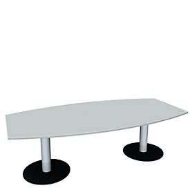 Konferenztisch, B 2400 mm, lichtgrau