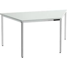 Konferenztisch, Trapez 1600 x 800 mm, lichtgrau
