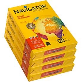 Kopierpapier Navigator Colour Documents, DIN A3, 120 g/m², hochweiss, 1 Karton = 4 x 500 Blatt
