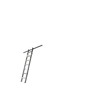 KRAUSE Stufen-Regalleiter einhängbar, 2 Paar Einhängehaken 8 Stufen