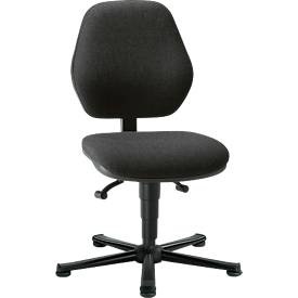 Laborstuhl Basic, Stoffpolster, Duotec schwarz meliert