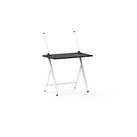 Laptop Tisch scala, ideal für das Home Office, höhenverstellbar, klappbar, 4-Fuss-Gestell, L 1000 x B 800 x H 1400 mm, verkehrsweiss RAL 9016/schwarz