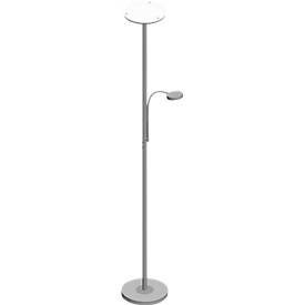 LeuchtenDirekt Hans 11709-55 LED-Deckenfluter mit Leselampe 26 W Warm-Weiß EEK: LED (A++ - E) Stahl