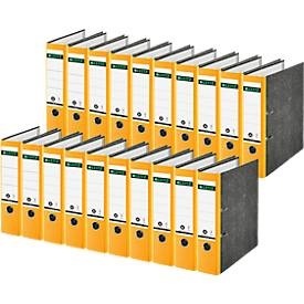 LEITZ® Ordner 1080, DIN A4, Rückenbreite 80 mm, 20 Stück, gelb