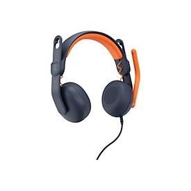Logitech Zone Learn On-Ear Wired Headset for Learners, USB-A - Kopfhörer mit Mikrofon - On-Ear - Ersatz - kabelgebunden - USB-C